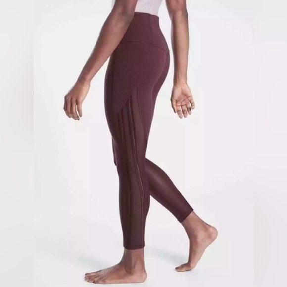 Athleta Shakti Mesh 7/8 Tight in Spiced Cabernet 1x EUC - Picture 1 of 11